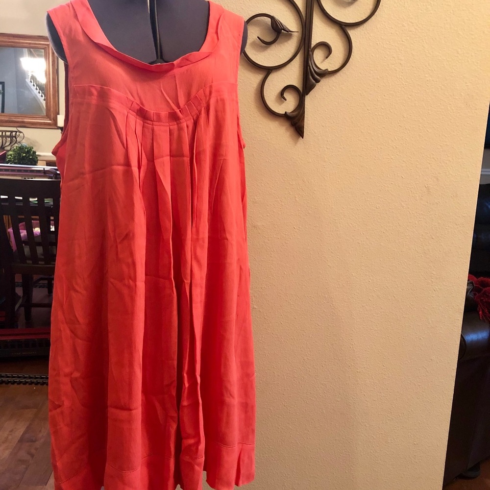 Anthropologie Edme & Esyllte Coral Dress Size M